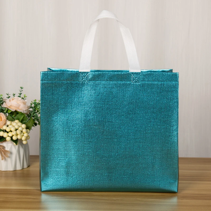 Fashion Shiny Laser Foldable Shopping Bag Eco-Friendly Tote Folding Pouch Reusable Grocery Bag Large-capacity Shopping Bags