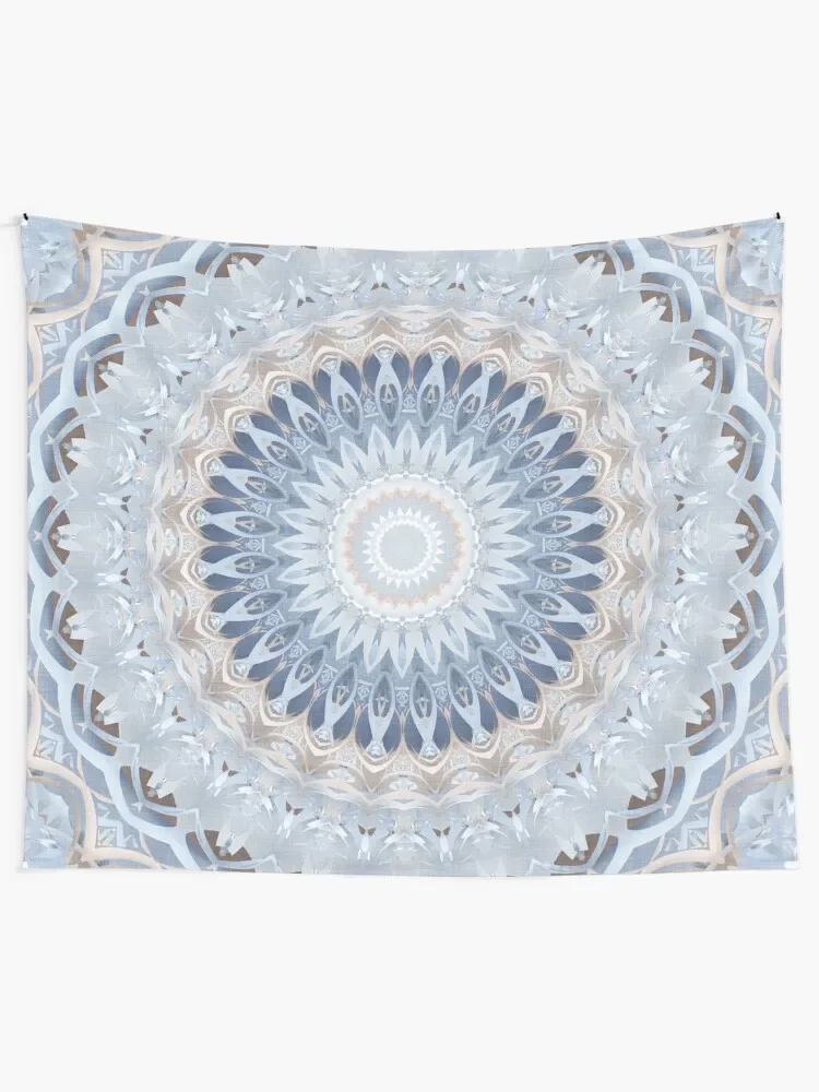 Serenity Mandala in Blue, White & Ivory Tapestry Cute Room Things Room Decoration Aesthetic Nordic Home Decor Tapestry