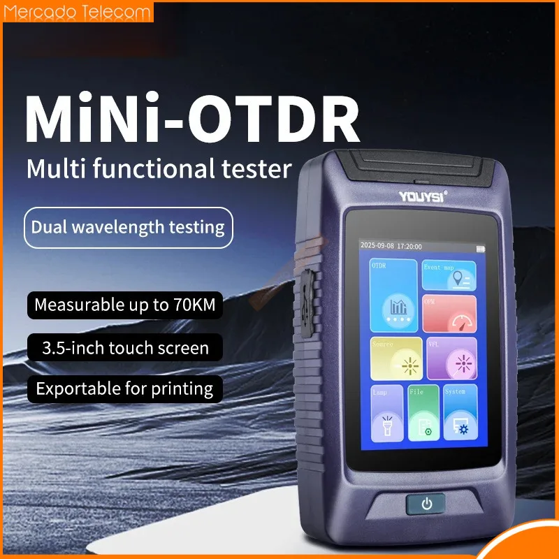 

2025New OTDR Optic Otdr Optical Reflector 1310/1550nm 20dB Optical Reflectometer Touch Screen VFL OLS OPM Event Map