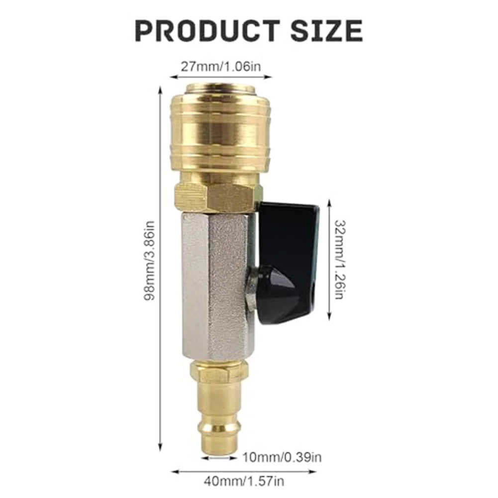 1/4 Inch Compressed Air Shut Off Valve with Precision Machined Metal Components for Consistent Air Flow Control