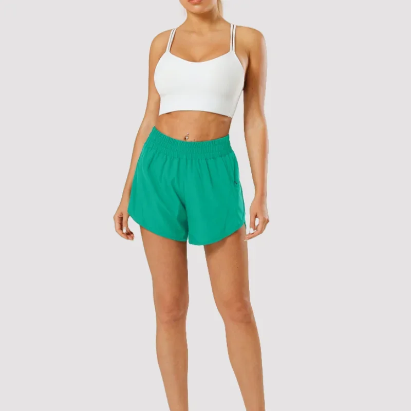 Fitness 24 Women Hotty Hot Shorts Side Zipper Pocket Gym Yoga Wear High Waist Workout Running Sporty Short Outfit Woman Clothing