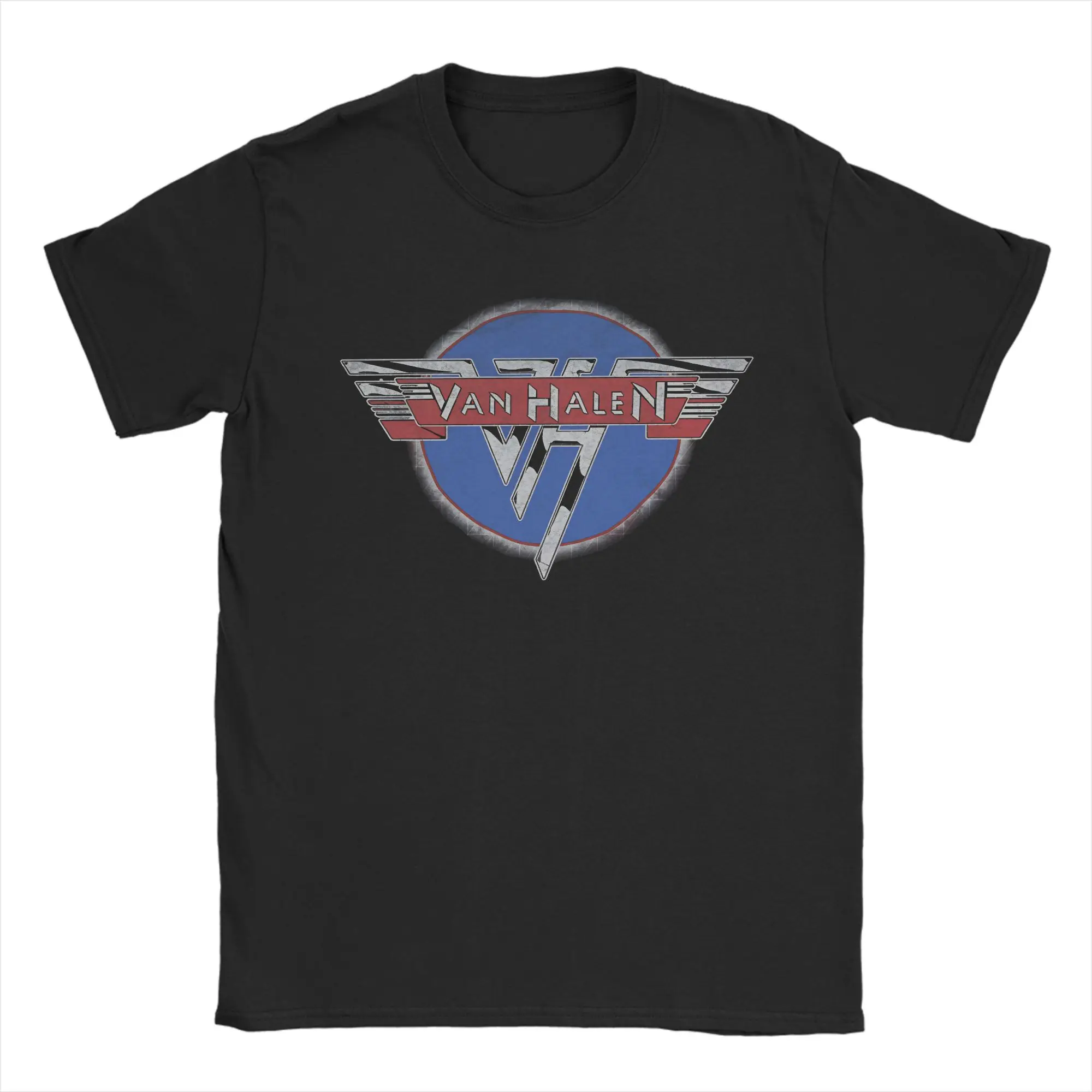 Van Halen Rock Music Band Logo  T Shirt Summer  100% Cotton T-Shirts For Men Printed Tee Shirt Short Sleeve Vintage Top Tees