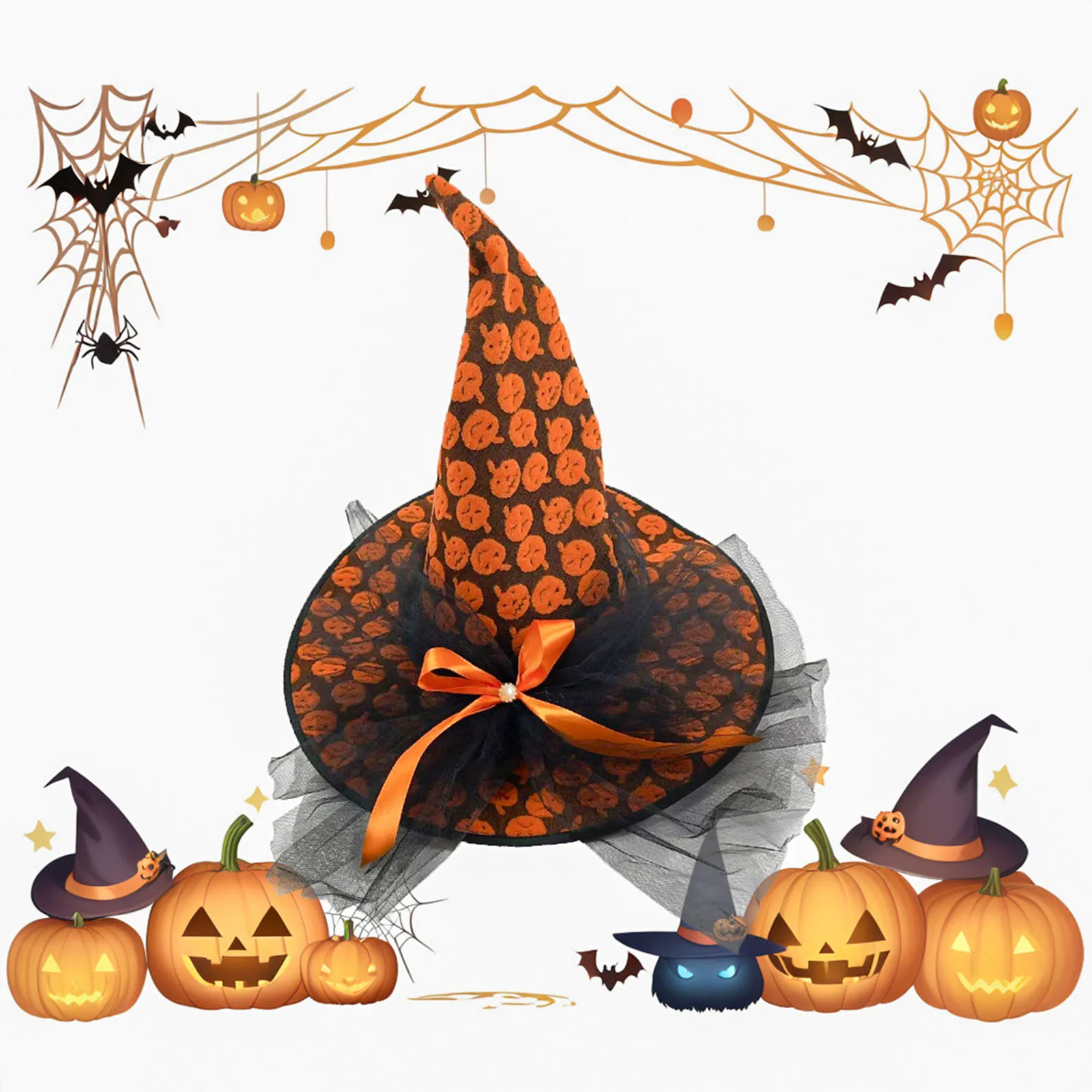 Action Cosplay Halloween Hat Witch Decoration Props Adult And Child Cosplay Witch Headdress Hat performance playthings for kids
