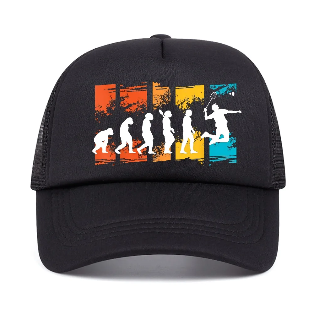 Badminton Player Evolution Shuttlecock Badminton Racket baseball cap fashion men women casual mesh breathable Sunscreen Hat