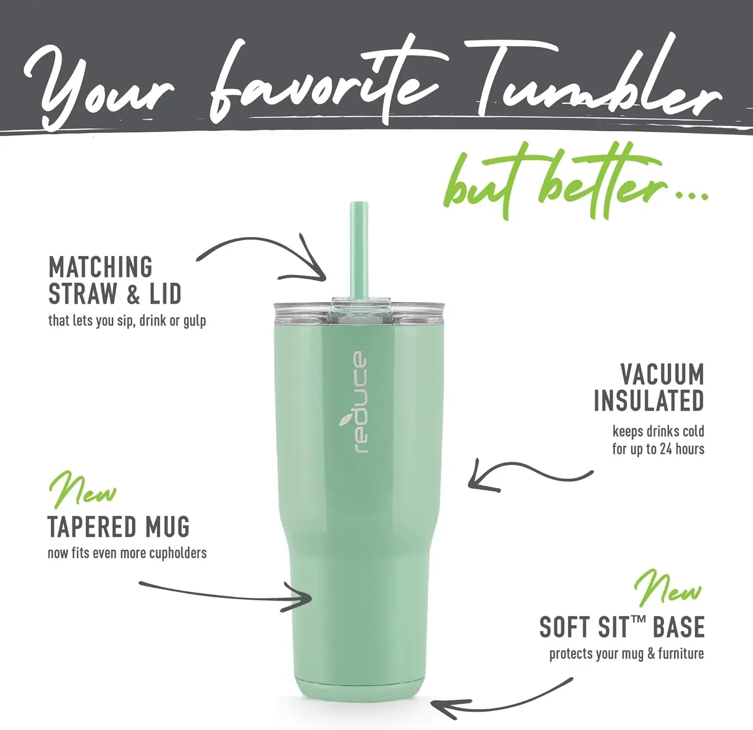 Bicchiere Cold1 da 24 once con coperchio e cannuccia - Bicchiere in acciaio inossidabile con isolamento sottovuoto a doppia parete - Mantiene bevande fredde fino a 24 ore -