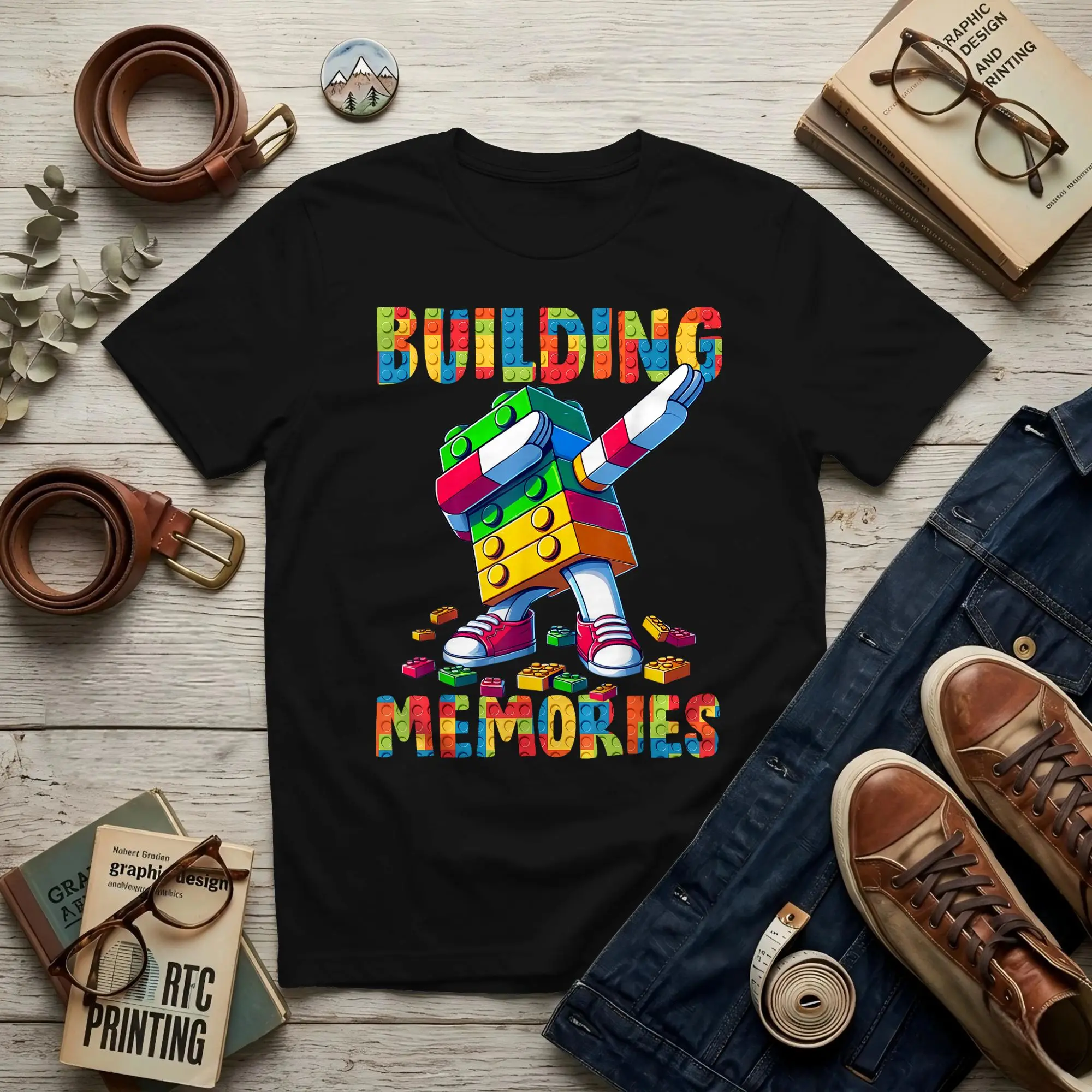 Building Memories Master Men's T Shirt Building Vintage Tee Shirt Short Sleeve O Neck Cotton Summer Tops T-Shirt