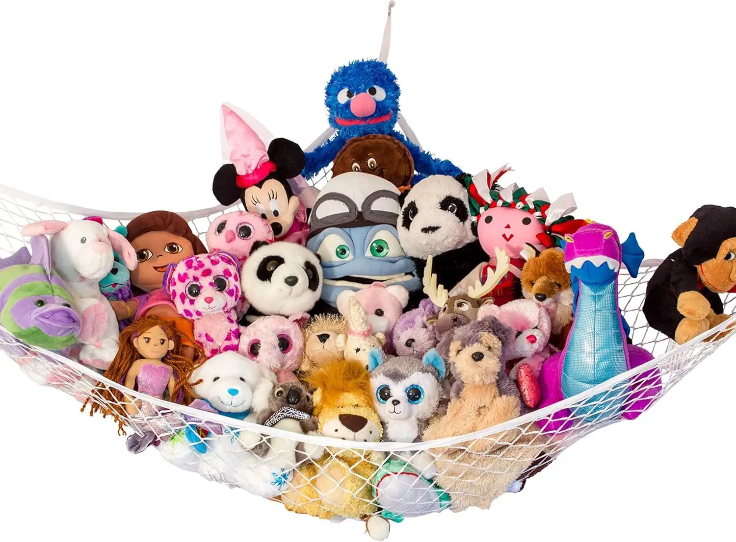 

Stuffed Animal Hammo | Corner Hanging Organizer, Toy Storage, Stuffed Animal Storage | Easy To Hang Plushie Net W/Included