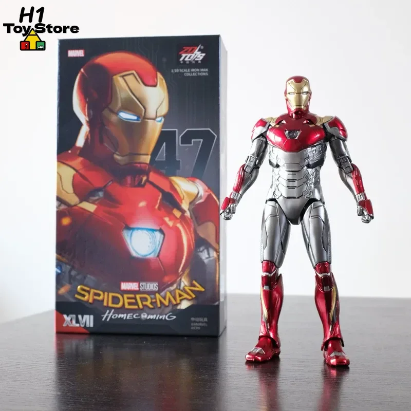 

ZD Toys Iron Man MK47 Spider-Man Action Figures 1/10 Scale Joint Articulated Authentic Marvel Collectible Model For Collectors