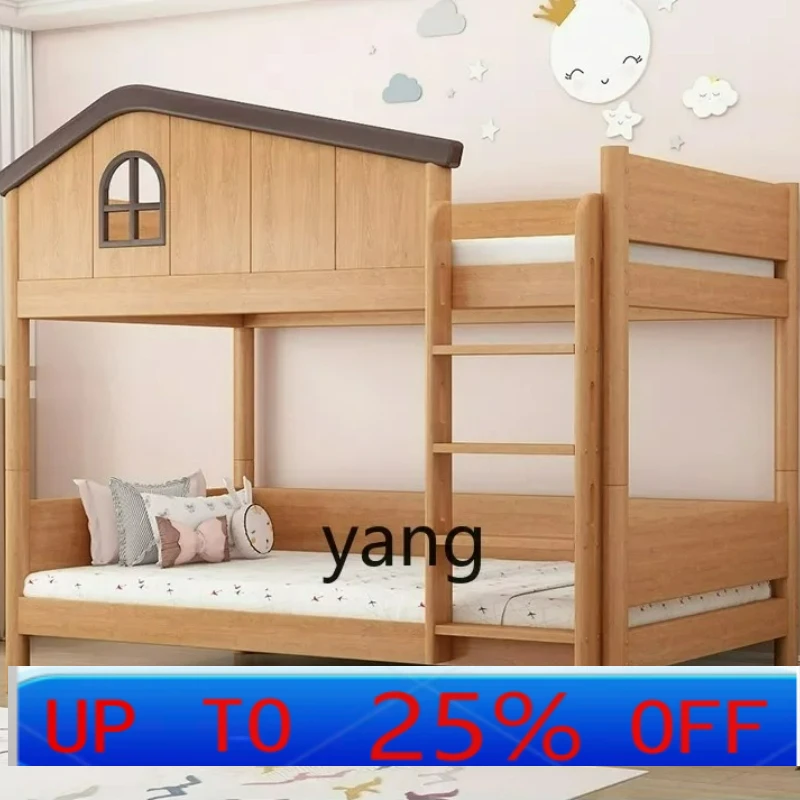 

LTT all solid wood children's bed high and low bed mother and child two floors upper and lower bunk wooden bed