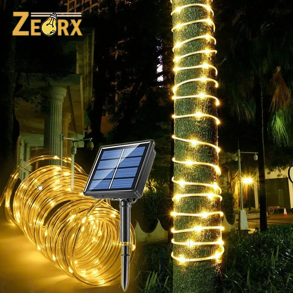 

IP65 Solar Rope Light, 7-32m Outdoor LED ‎Solar Sting Lights for Garden Yard Home Wedding Christmas Halloween Holiday Decor