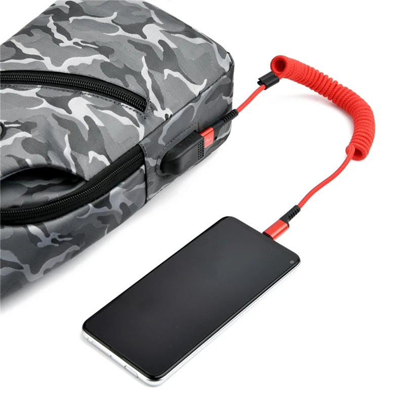 حقيبة صدر عصرية جديدة للرجال، حقيبة كروس غير رسمية على طراز الدراجة النارية، حقيبة كتف مموهة متعددة الوظائف رائعة وأنيقة #5