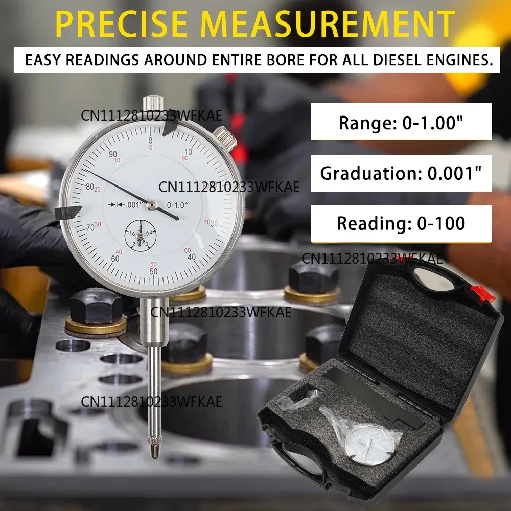 6434 Sleeve Height & Counter Bore Gauge for All Diesel Engines Bore Gauge Range 0-1.00' Graduation 0.001' Reading 0-100 With Box