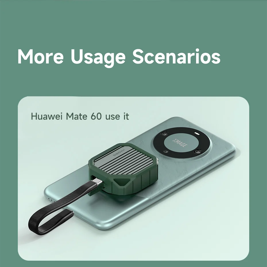 Hagibis Custodia M.2 2230 NVMe Con Magsafe Per IPhone 15 Pro | SSD Esterno USB-C 10Gbps In Alluminio, Registra ProRes 4K