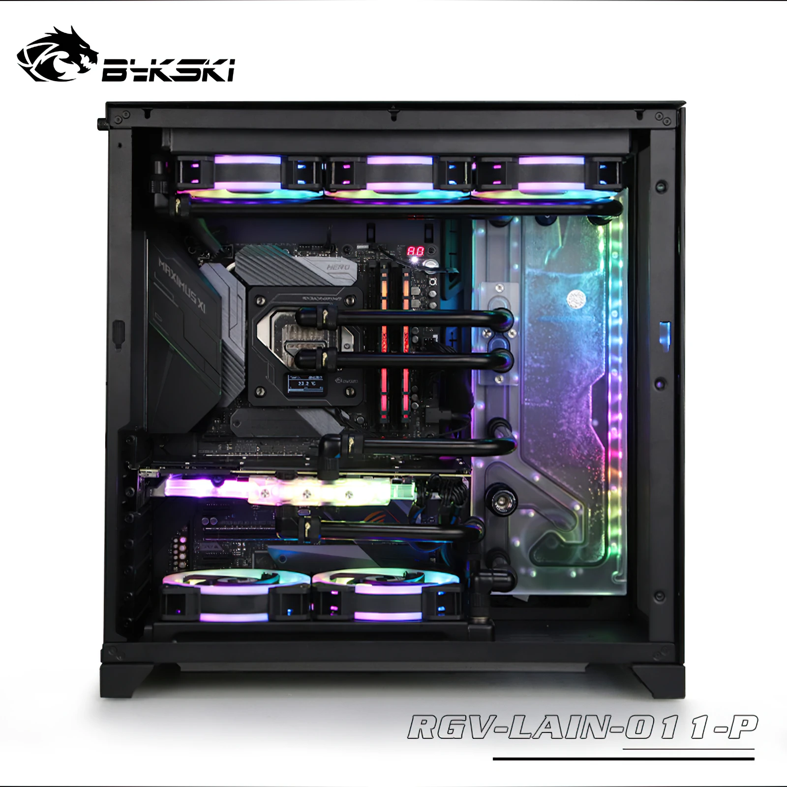 Bykski Distro Plate Water Cooling Kit for LianLi O11 Chassis Case CPU GPU RGB RGV-LAN-O11-P