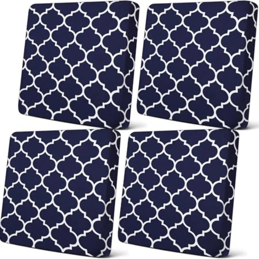 

Комплект из 4 водонепроницаемых чехлов для уличной мебели, эластичные чехлы для подушек для садовой мебели, сменные чехлы для подушек для дивана, марокканский узор C