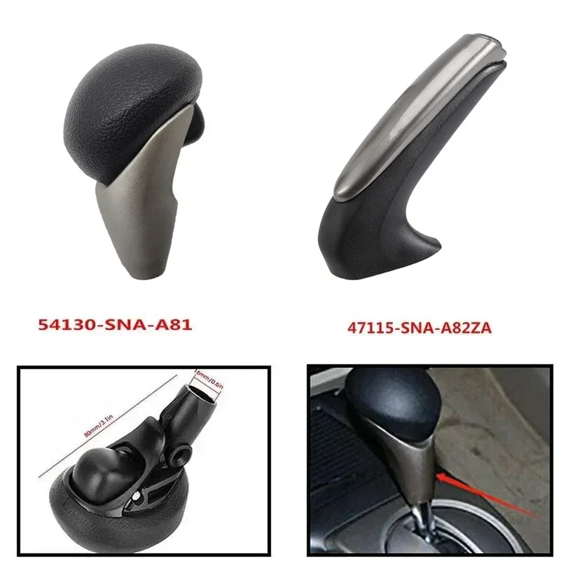 For Honda Civic 2006~2011 2008 Brake Handle Gear Shift Knob Cover Left Hand Drive Gear Shift Knob 47115-SNA-A82ZA 54130-SNA-A81