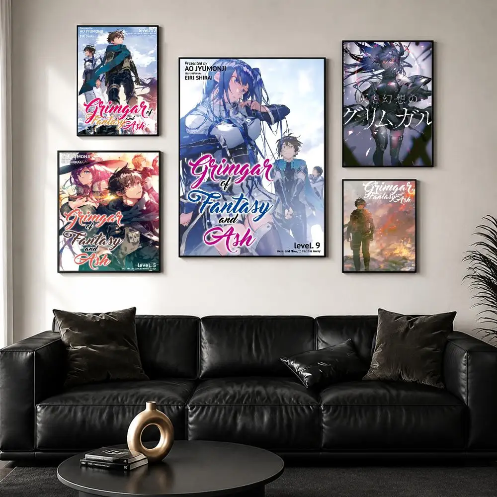 Anime G-Grimgar of F-Fantasy and Ash Poster Wall Art Print Sticker for Bedroom Living Room Dorm Office Modern Home Decor