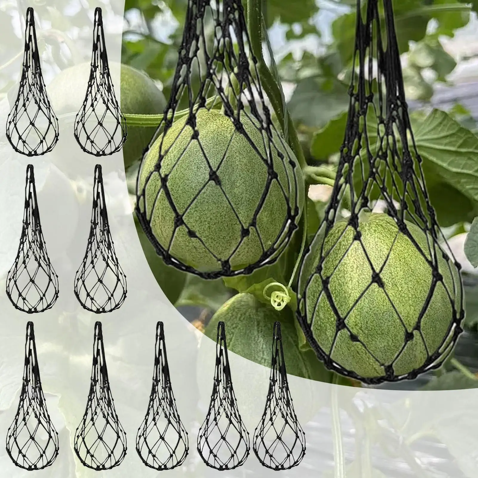 10pcs Watermelon Nets Garden Vertical Hanging Fruits Vegetable Growing Protection net bag Harvest Fruit Sling Watermelon Bags
