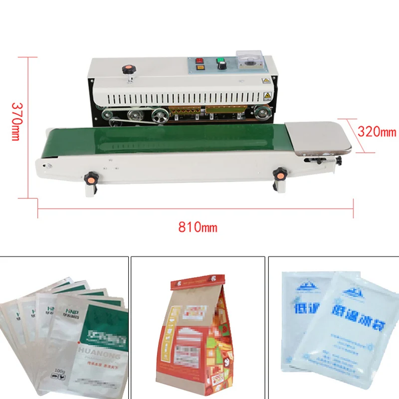 Commercial Horizontal Continuous Sealing Machine Plastic Bag Package Machine Automatic Sealer
