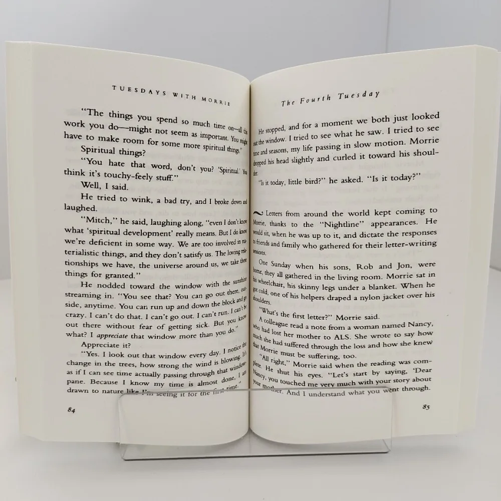 Tuesdays with Morrie Albom Mitch English Book Life Philosophy Inspirational Literary Fiction English Reading Novel