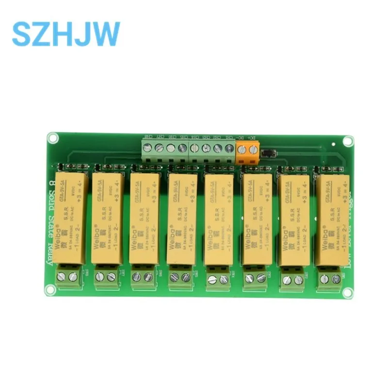 1 2 4 8 Way 5V12V24V Low Level Trigger DC Control AC Solid State Relay Module Load 5A for Arduino 1 2 4 8 Way