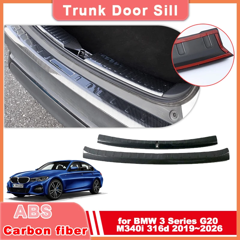 

Car Trunk Door Sill for BMW 3 Series G20 M340i 316d 2019~2026 2020 2021 ABS Threshold Guard Plate Trim Strips Sticker Accessorie