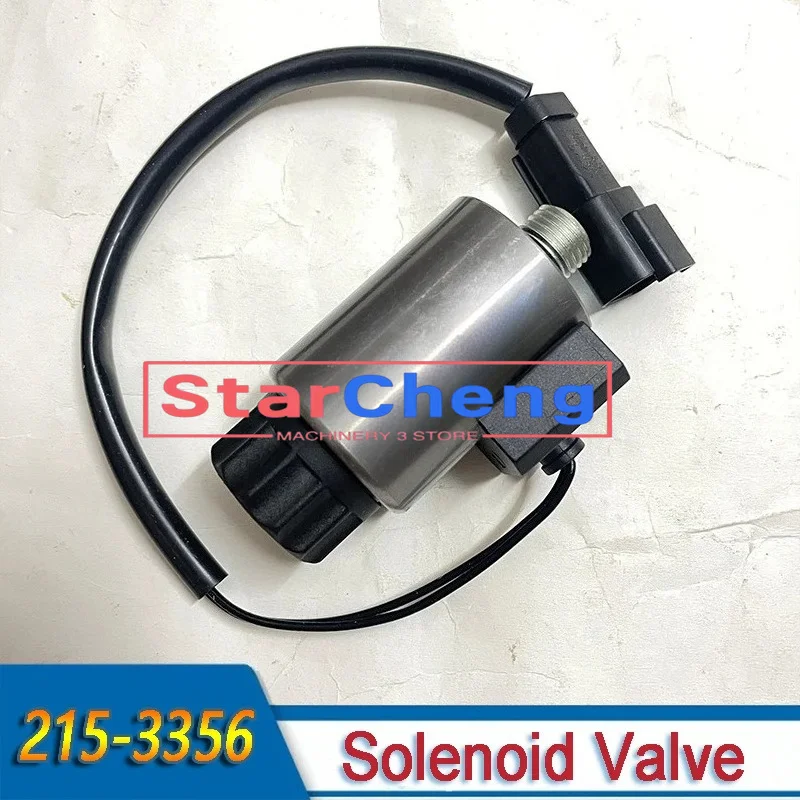 24V Fan Pump Solenoid Valve 215-3356 2153356 for E330D E336D E345D Excavator Spare Parts