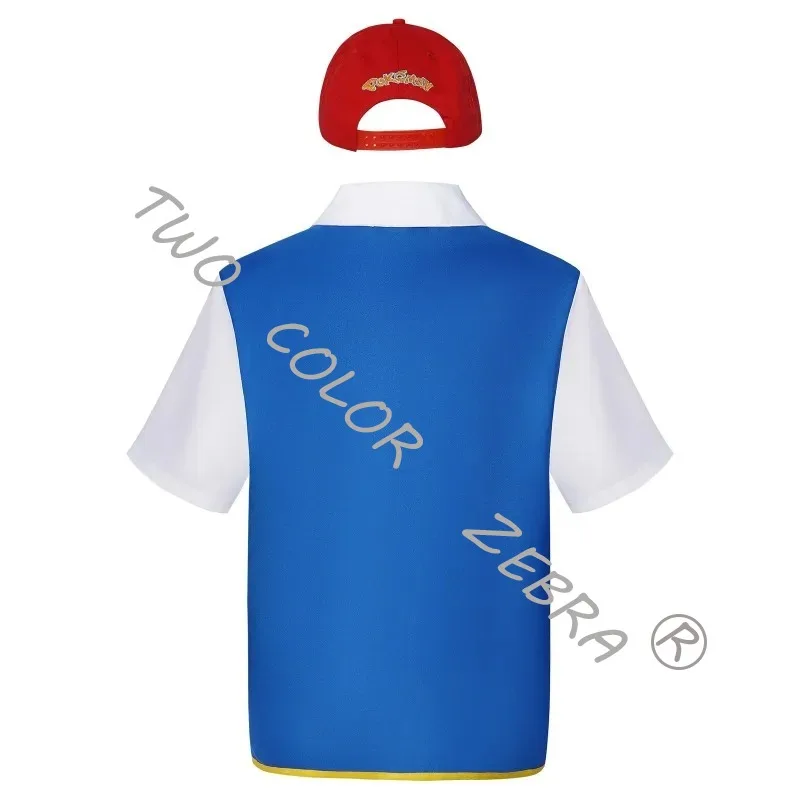 Männer Anime Trainer Cosplay Kostüm Jungen Ash Ketchum Erwachsene für Mädchen Halloween Frauen Disfraz Party Cosplay Costume