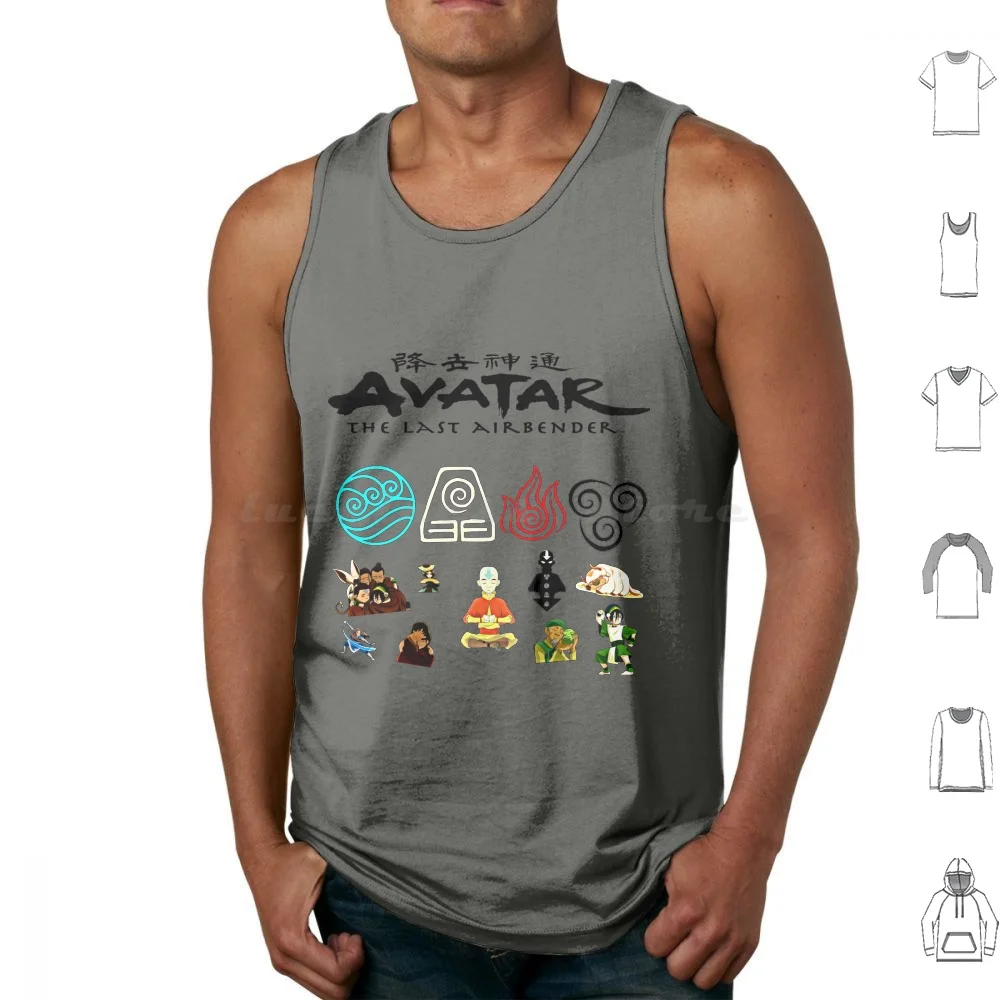 Packs Tank Tops Vest Sleeveless The Last Airbender Aang Atla Zuko Appa Sokka The Last Airbender Airbender Katara Toph Anime