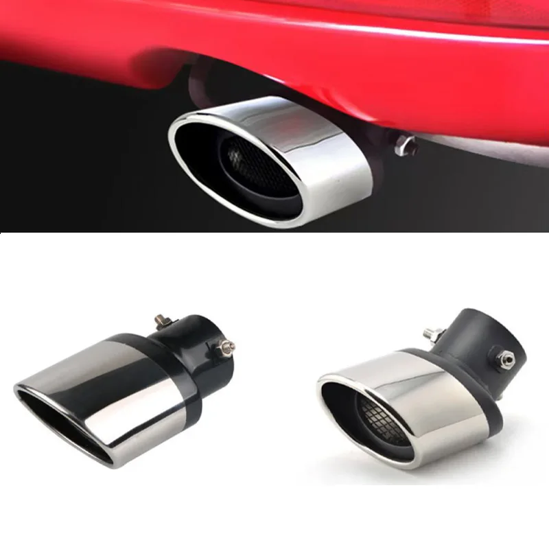 

Universal Car Exhaust Muffler Tip Nozzle For Opel Mokka Corsa D Astra G J H insignia Vectra Oval Exhaust Tip Car Accessories