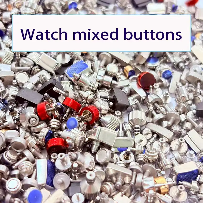 Watch Accessories Watch Miscellaneous Button Keys Various Sizes Styles Colors Random Delivery 1 Bag of About 50 Pcs Mixed Button