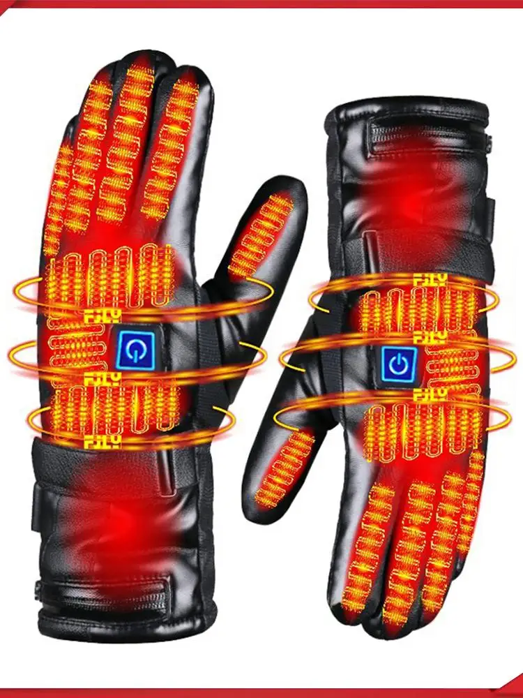 

Rechargeable Electric Winter Gloves Waterproof Thermal Touchscreen Gloves Cold Weather Gloves for Outdoor Motorcycle Ski Cycling