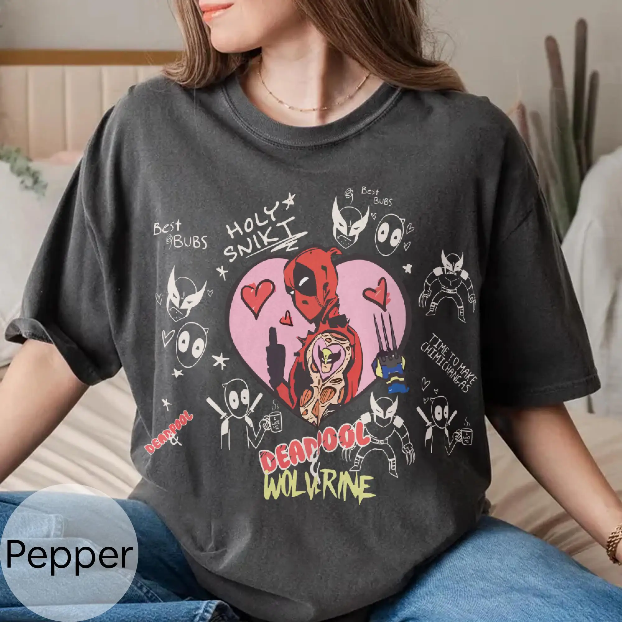 Retro marvel x-men deadpool e wolverine histórias em quadrinhos camisa wolverine logan t mcu fã marvel bestie camisa