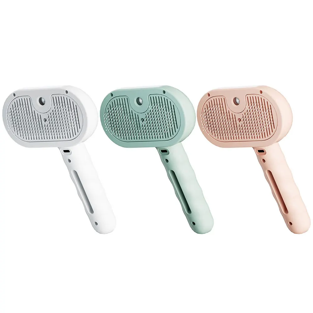 3 in 1 Cat Steam Brush Cat Grooming Brush with Release Button Cat Brush Pet Hair Cleaning Brush Comb for Cats Dogs Small Animals image 5