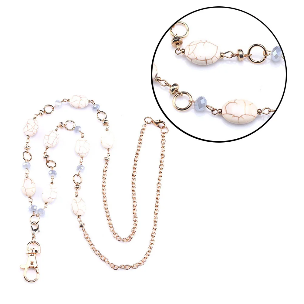 

Beaded Turquoise Necklace Fashion Lanyard ID Badge Holder Beads Lanyards Phone Strap Accessories Cellphone Charm