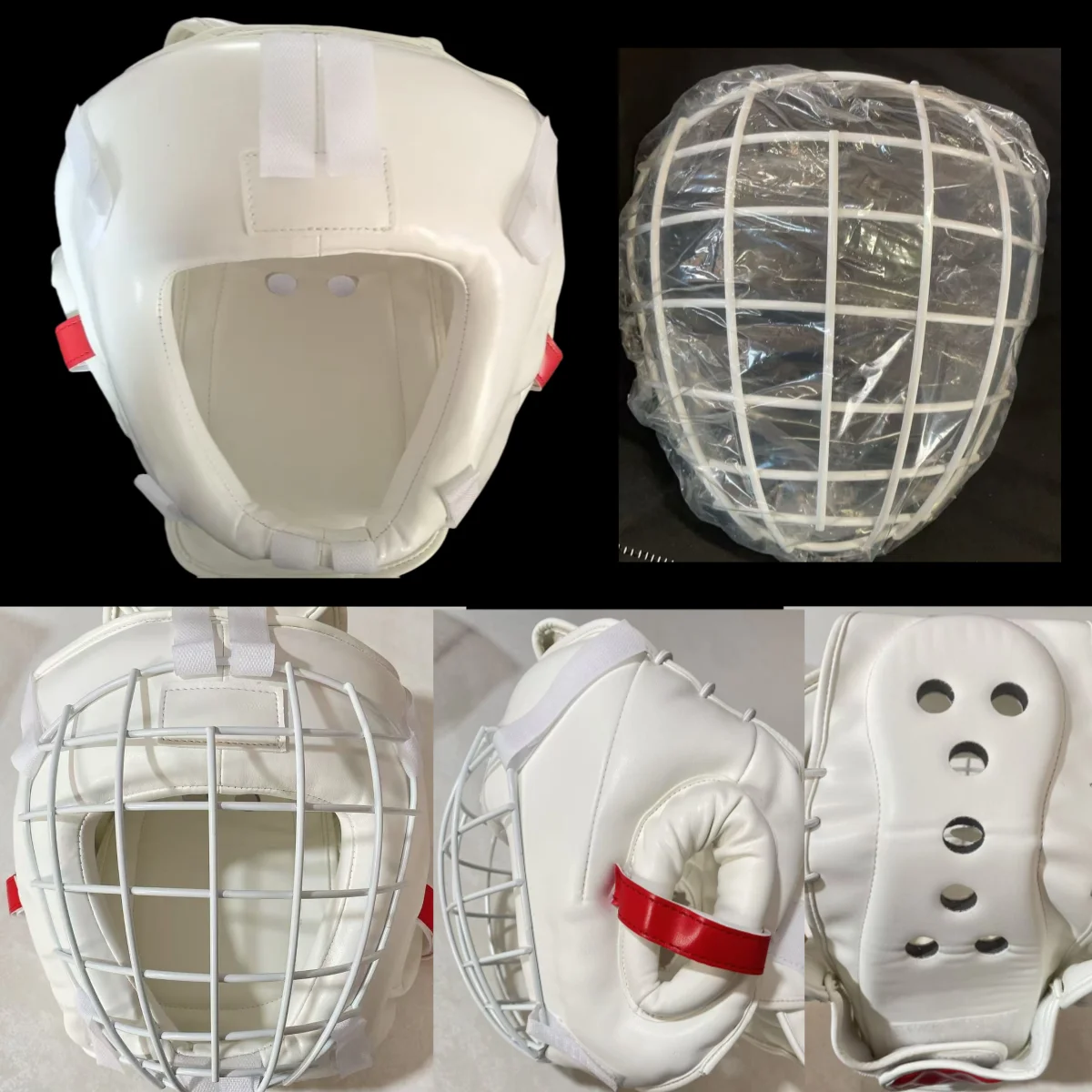 Iron Net Face Mask Black White Mesh for Boxing Helmet Visor Grappling Headgear Face shield Helmets Accessories