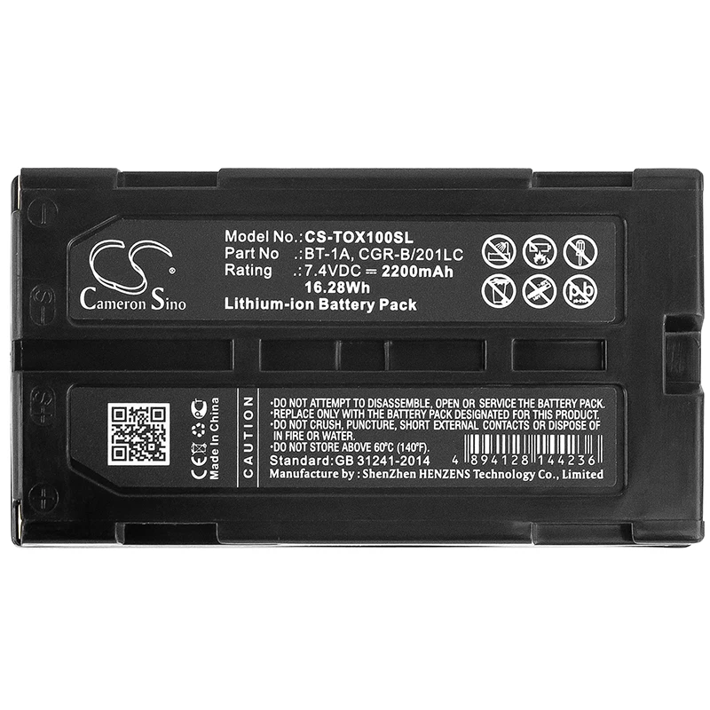 Cameron Sino 2200mAh Battery For Topcon SX-1  GP-SX1  GM52  BDC71  BT-1A  CGR-B/201LC