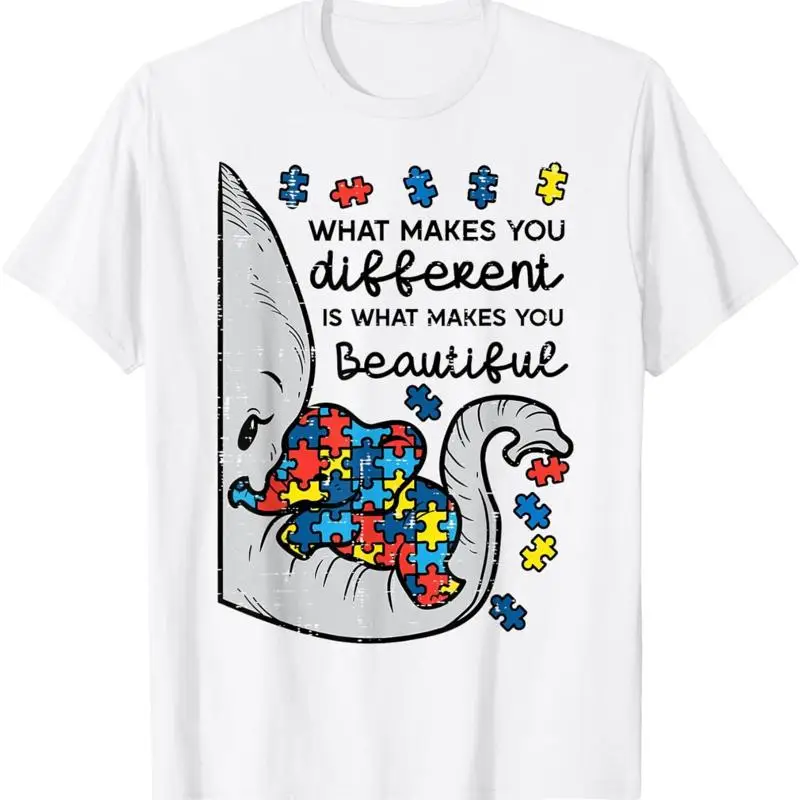

What Makes You Different Beautiful Elephant Autism Awareness T Shirt