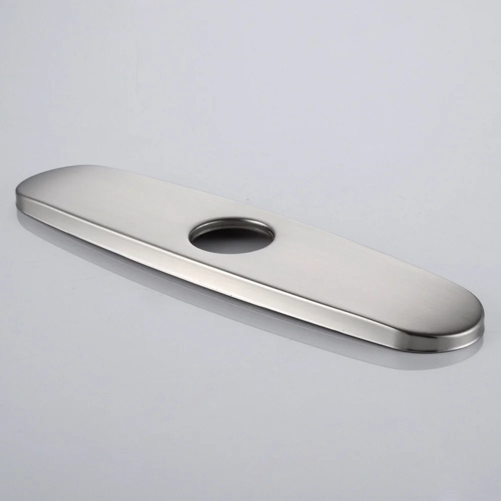 

Silver Stainless Steel Sink Hole Cover Kitchen Tap Escutcheon Durable Rustproof Sealing Accessory Sink Hole Cover