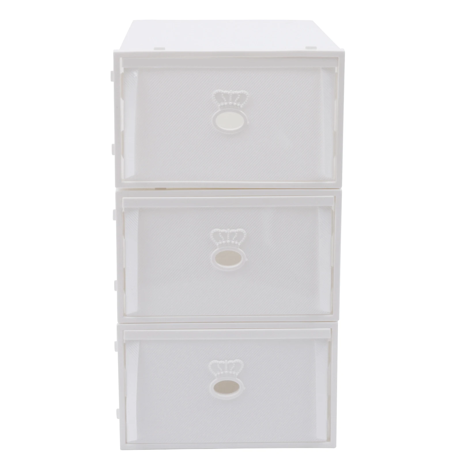 

Plastic Storage Cube Folding Clothes Closet Stackable Organizer Box Bin 3 Pack Classification Marker for Underwear,Socks,Panties