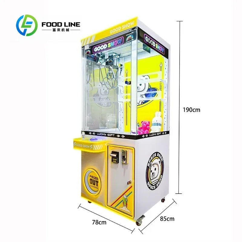 Customized Hot Selling Commercial Coin Operated Claw Crane Machine for Plush Doll Toy Catcher in Arcade Amusement Centers