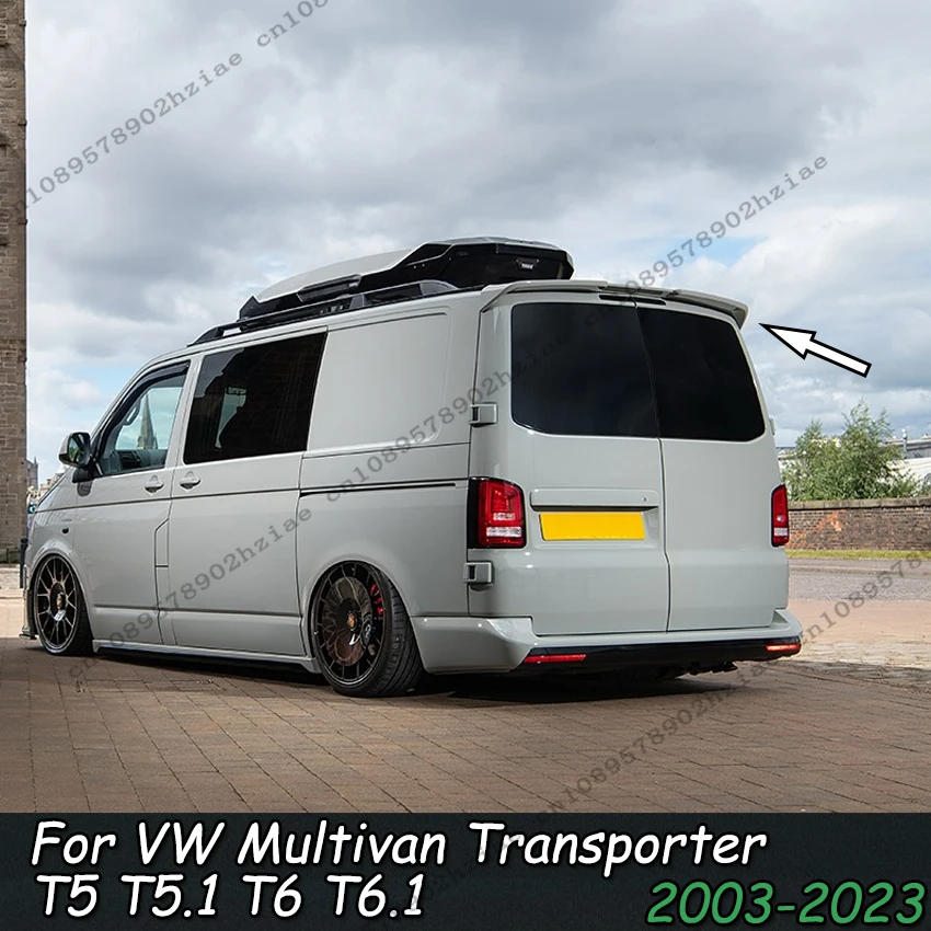 2Pcs Rear Roof Trunk Spoiler For Volkswagen T5 T5.1 T6 T6.1 Multivan Transporter 2003-2023 Gloss Black Diffuser Tuning Body Kits