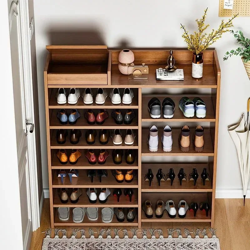 Multi-layer Cabinet Shoe Rack Wooden Shoe Cabinets Easy Assembly Modern Space-saving Home Hallway Shoes Display Shelf Furniture