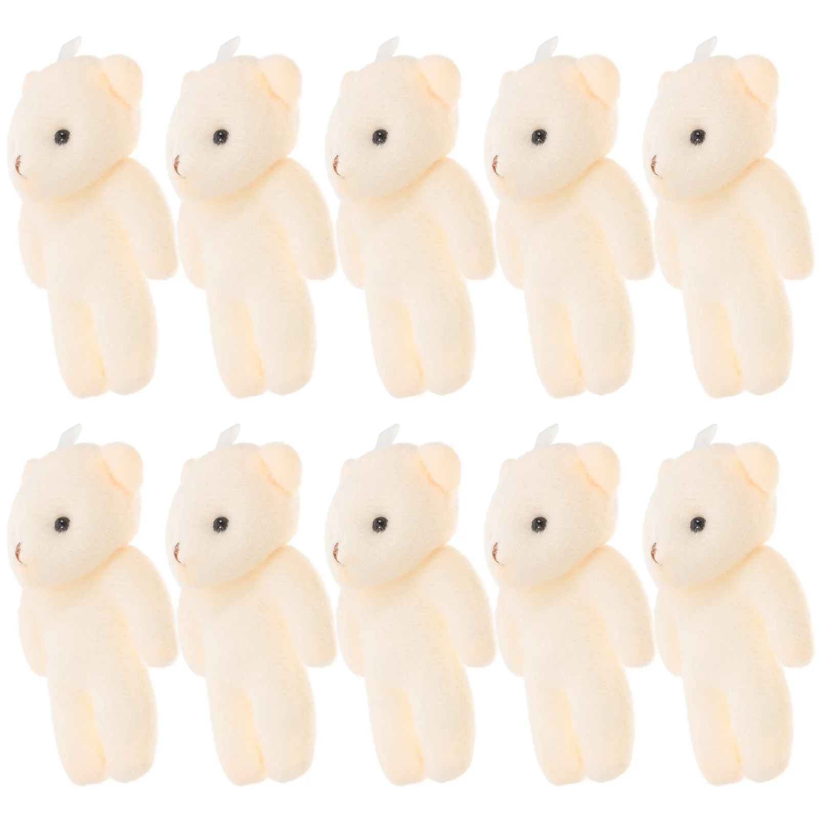

10pcs Mini Bear Small Hanging Fabric For Kids Diy Keychain Backpack Pendant Birthday Wedding Christmas Decor Stuffed Animal