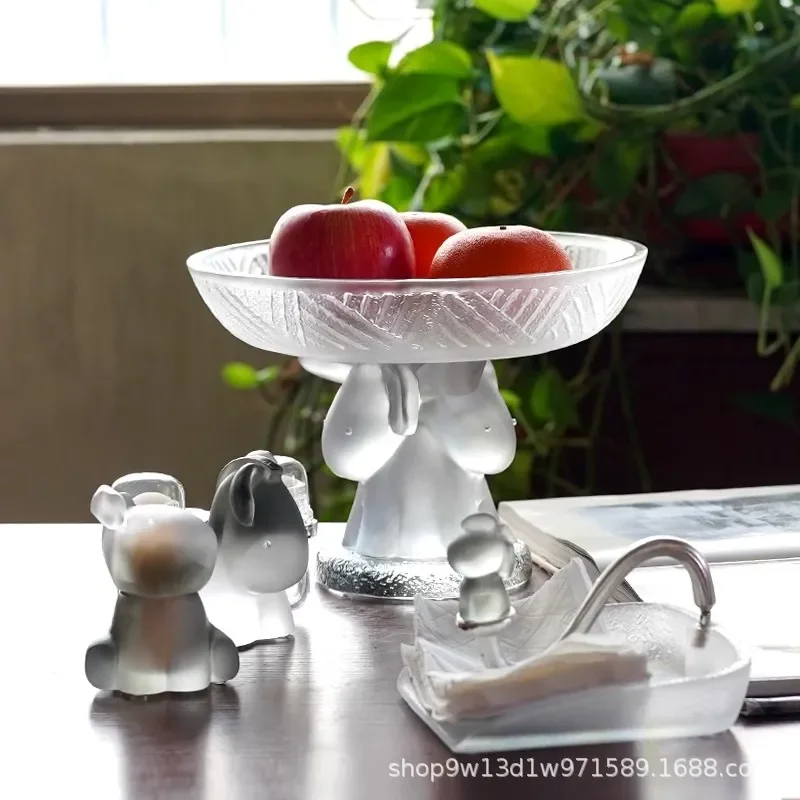 Creative Glazed Ceramic Donkey Toothpick Holder Light Luxury Home Decor Fruit Plate Seasoning Jar Tissue Box for Living Room