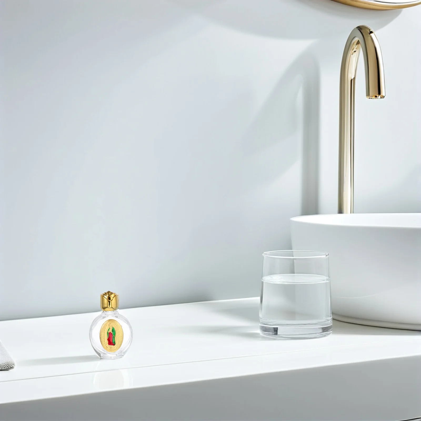 

6Pcs 15ml Crystal Glass Embossed Holy Water Bottles Portable Religious Containers for Travel Baptism Communion Weddings