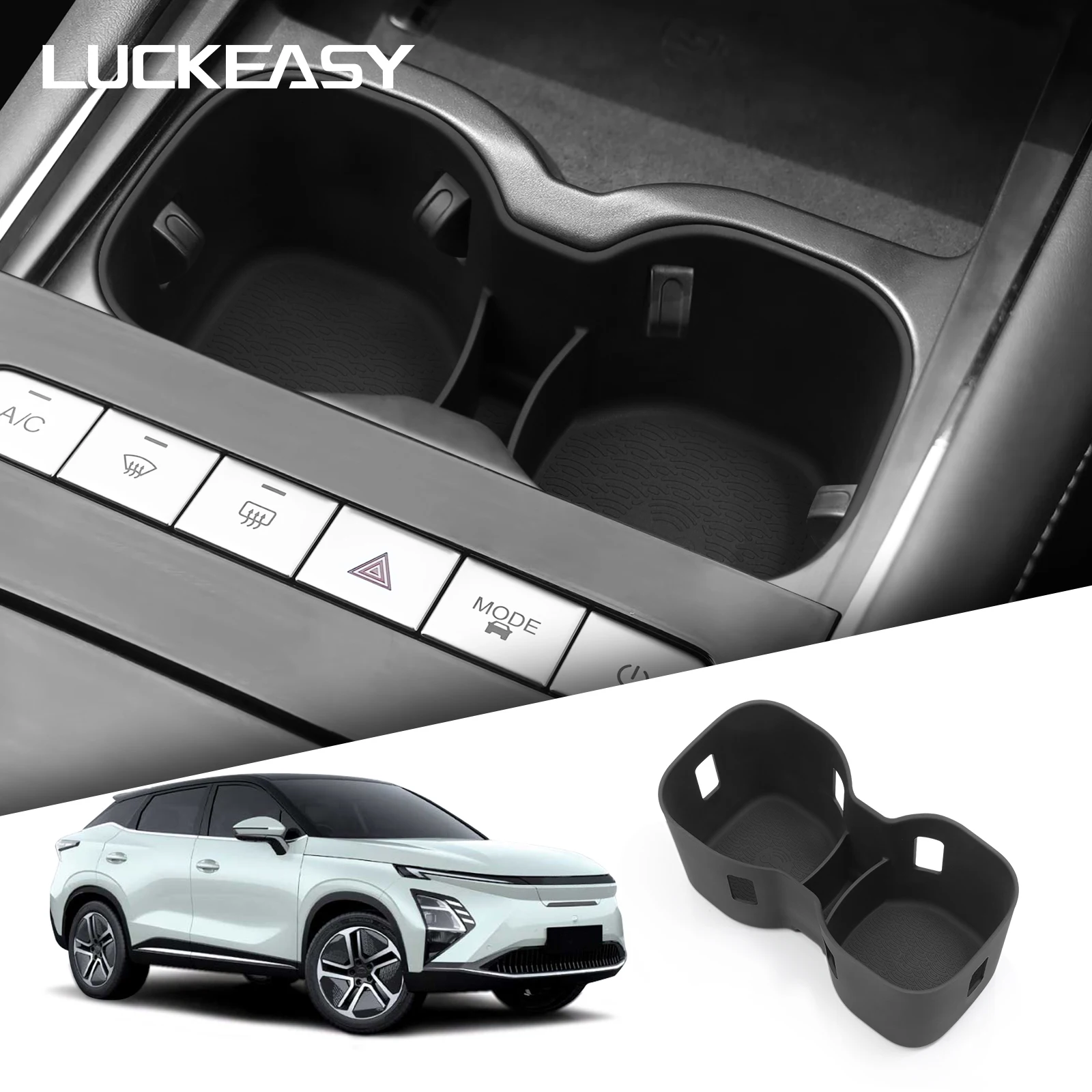 Para Chery OMODA C5 EV 2024-2025 consola Central soporte para vasos soporte de bebidas de silicona estuche de almacenamiento accesorios de Interior de coche