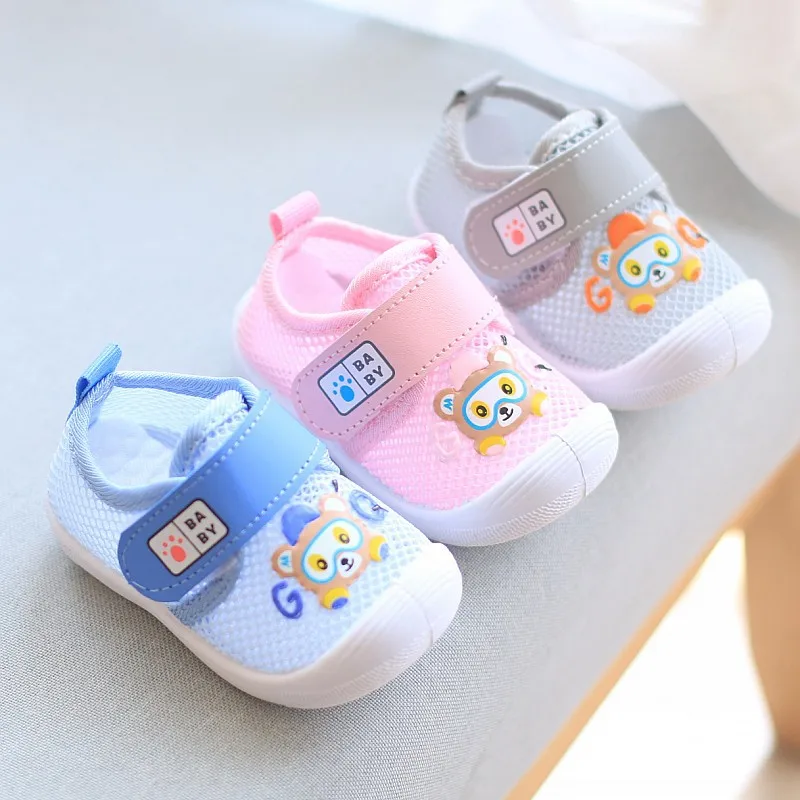 

2024 Summer Baby Girl Boy Shoes First Walkers Breathable mesh shoes Soft Newborn Baby Shoes Cute Infant Toddler for Girls Boys