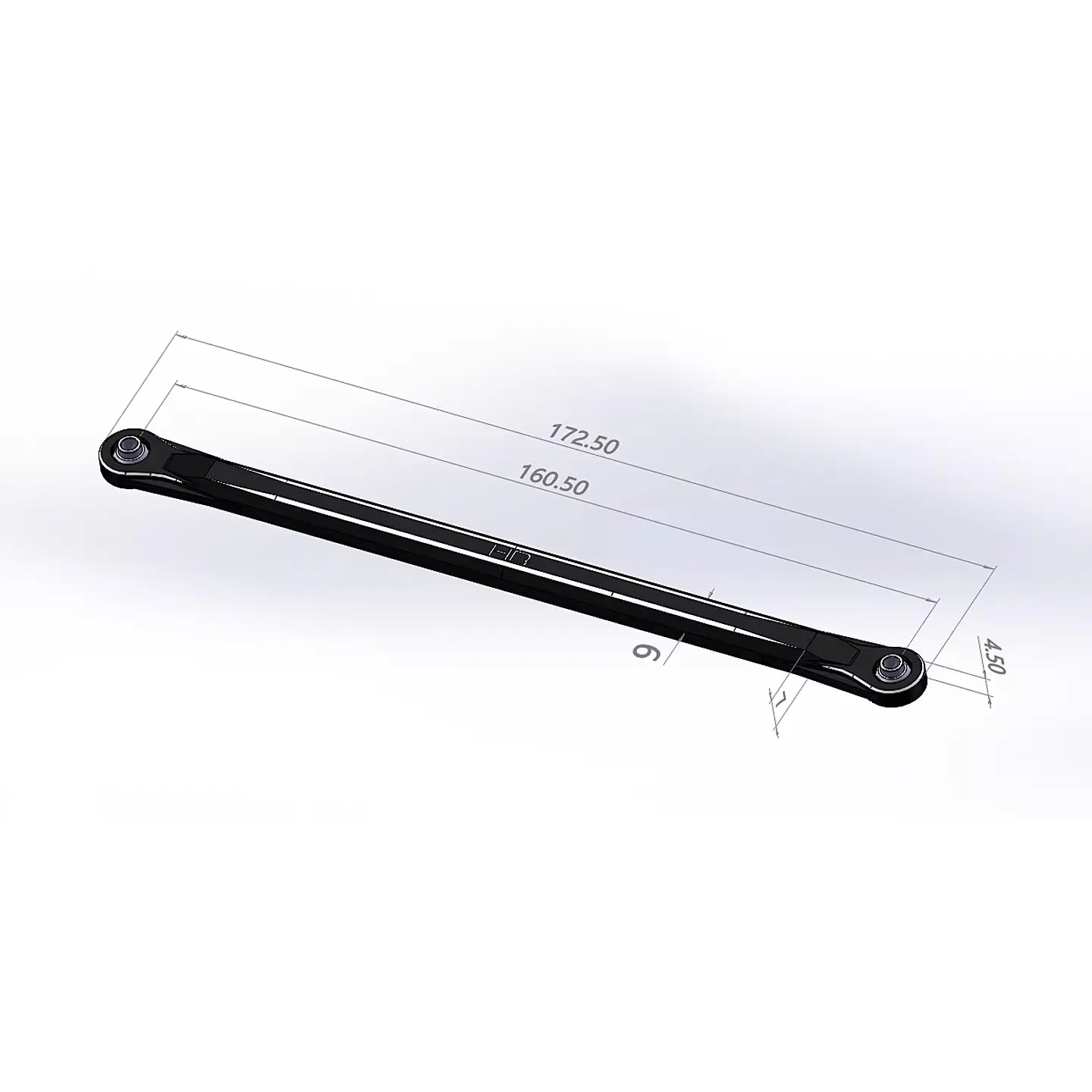 HR Losi LMT 1/8 Grave Digger 2.0 Kit de varilla inferior de aleación de aluminio