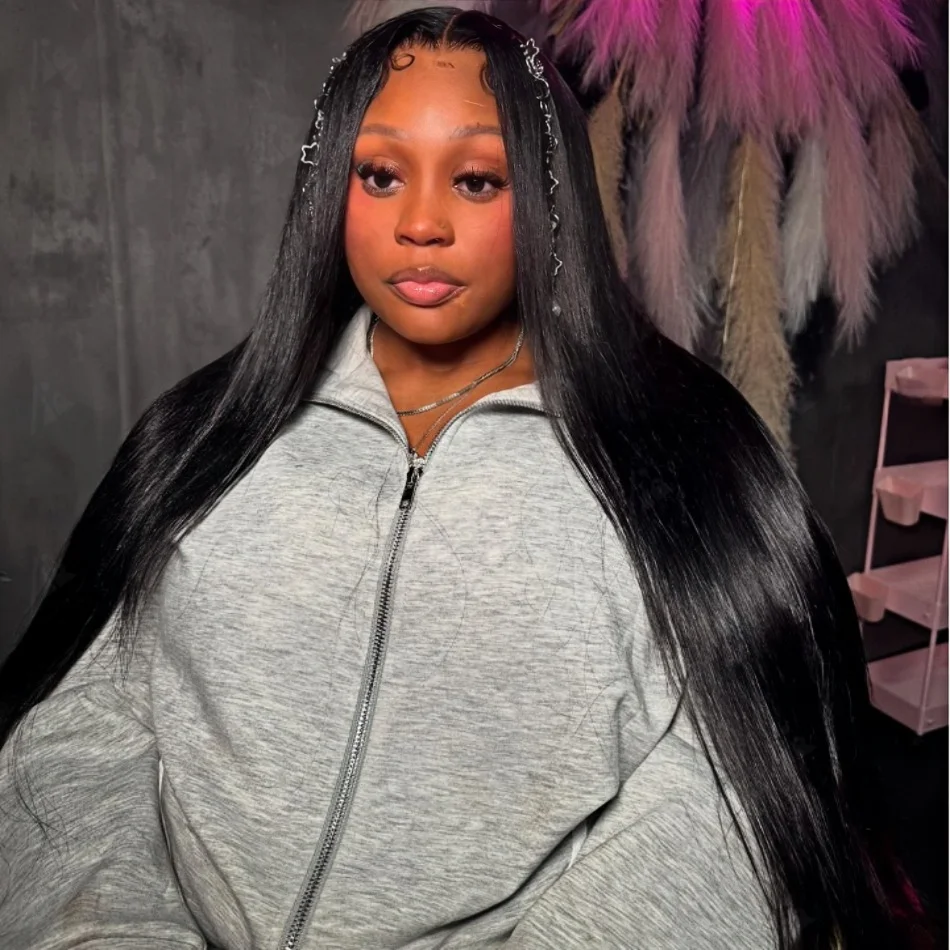 

30 Inch HD 13x6 Lace Front Wig Straight Human Hair Wigs Natural Black 13x4 HD Lace Frontal Pre Plucked Human Hair Wig for Women